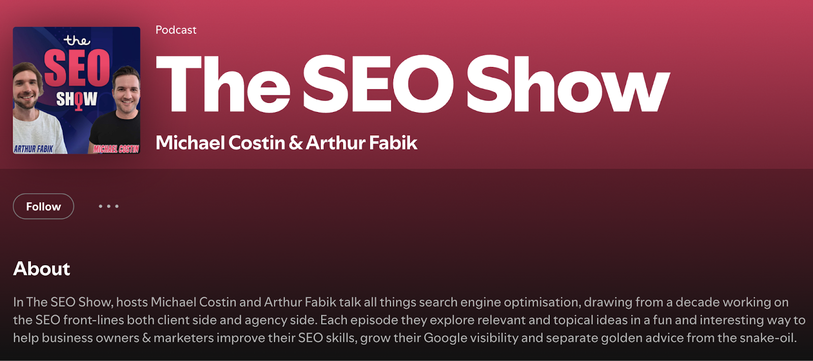 The SEO Show podcast arsenic it appears connected Spotify.