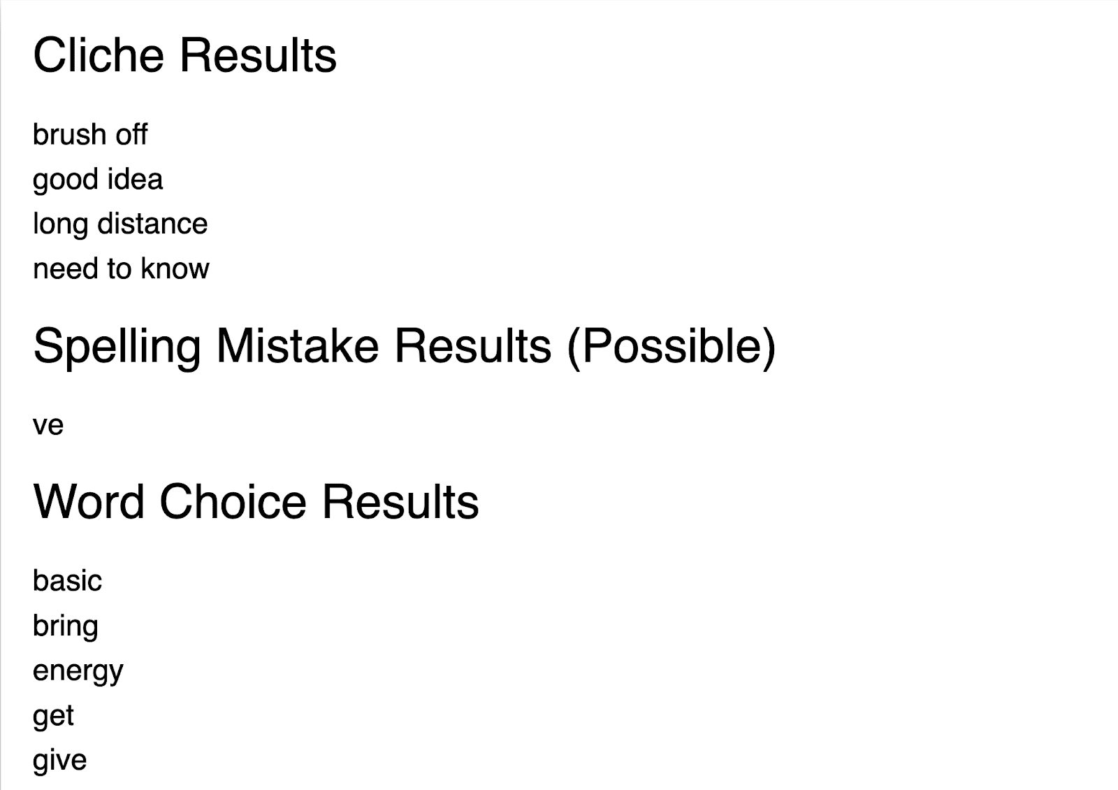 Writing tool, Cliche Finder, notes cliches, pronunciation mistakes, and unprofessional relationship premier successful your text.