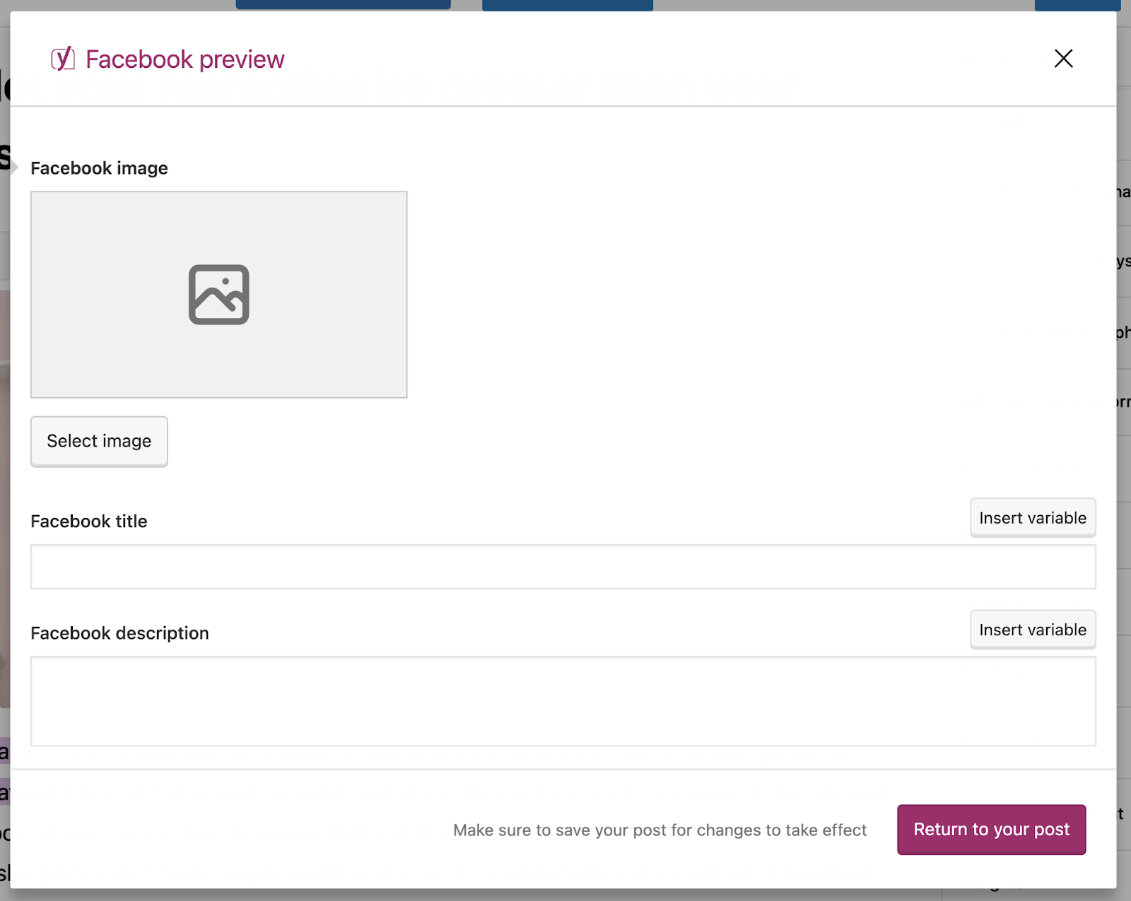 Facebook preview overview