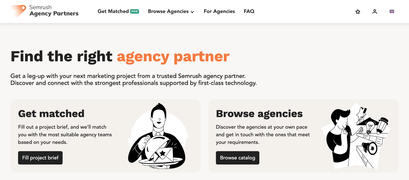Semrush’s Agency Partners directory