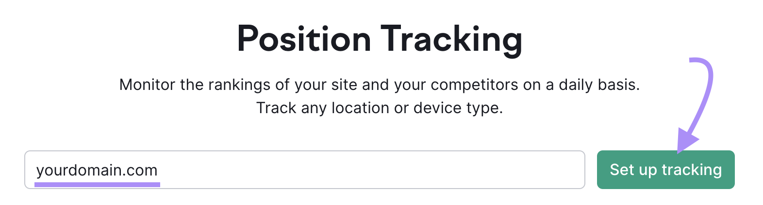 Position Tracking search bar