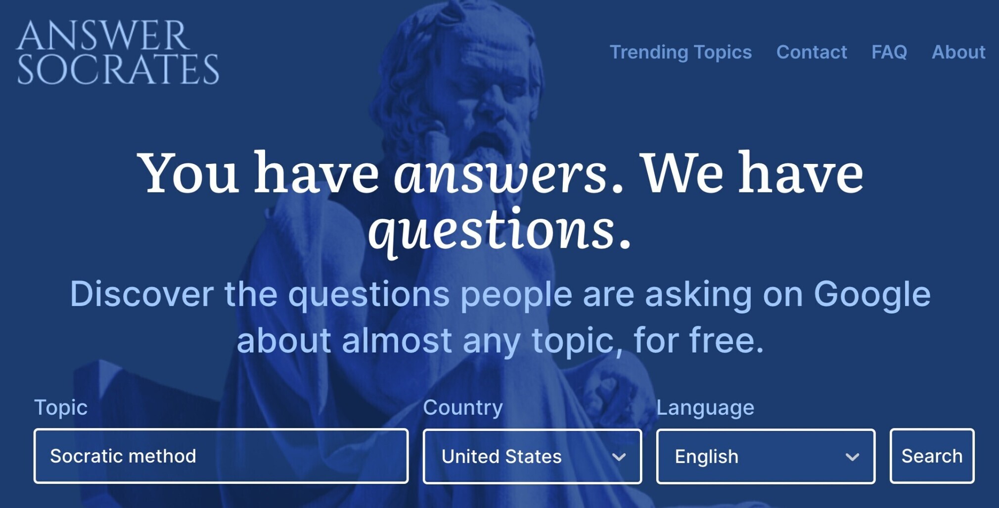 Answer Socrates's homepage