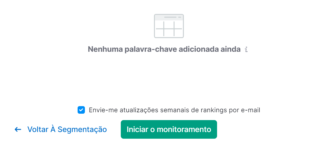 botão de iniciar monitoramento