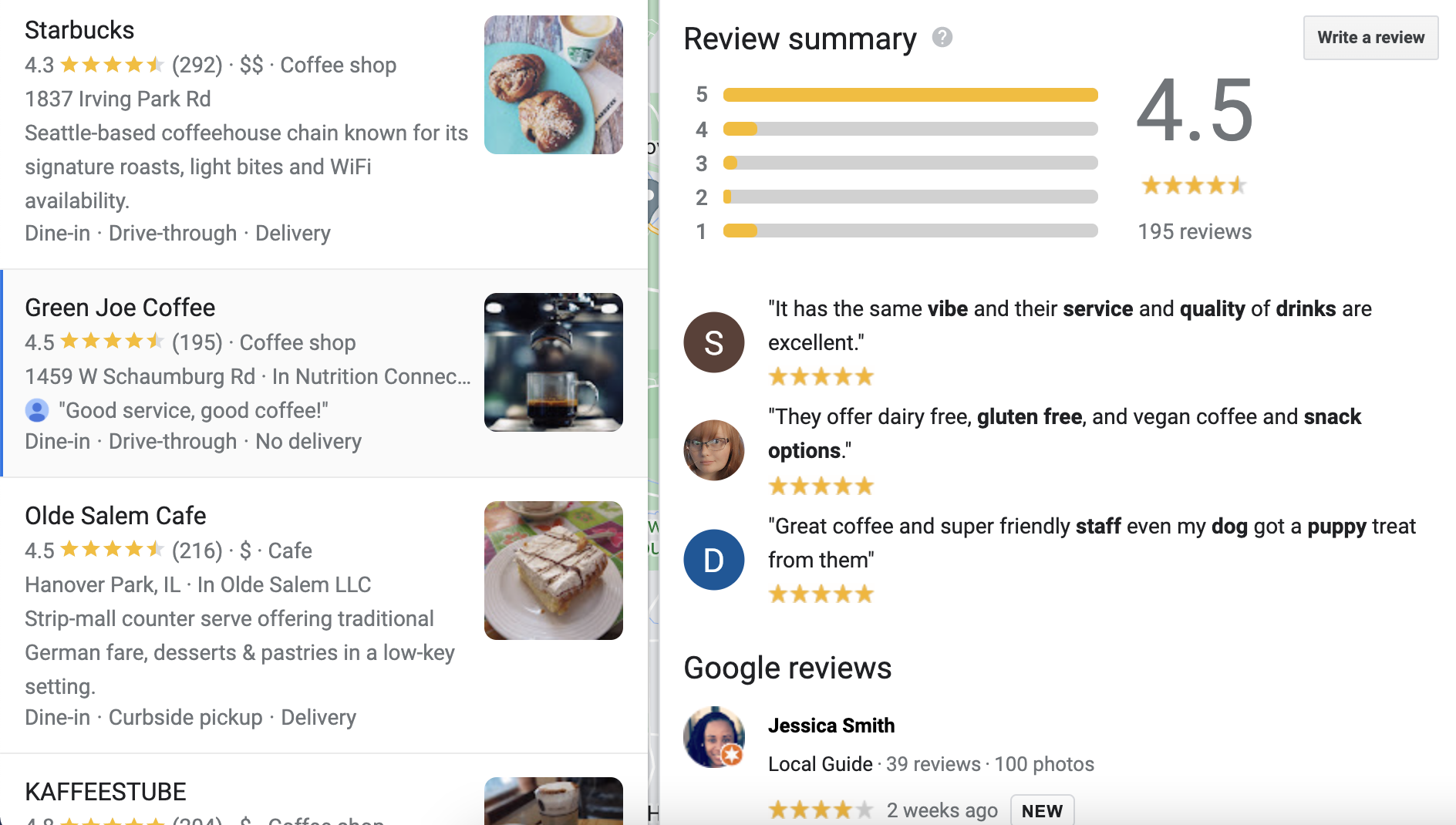 Google Business Profile reviews