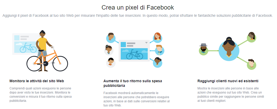 Crea pixel Facebook