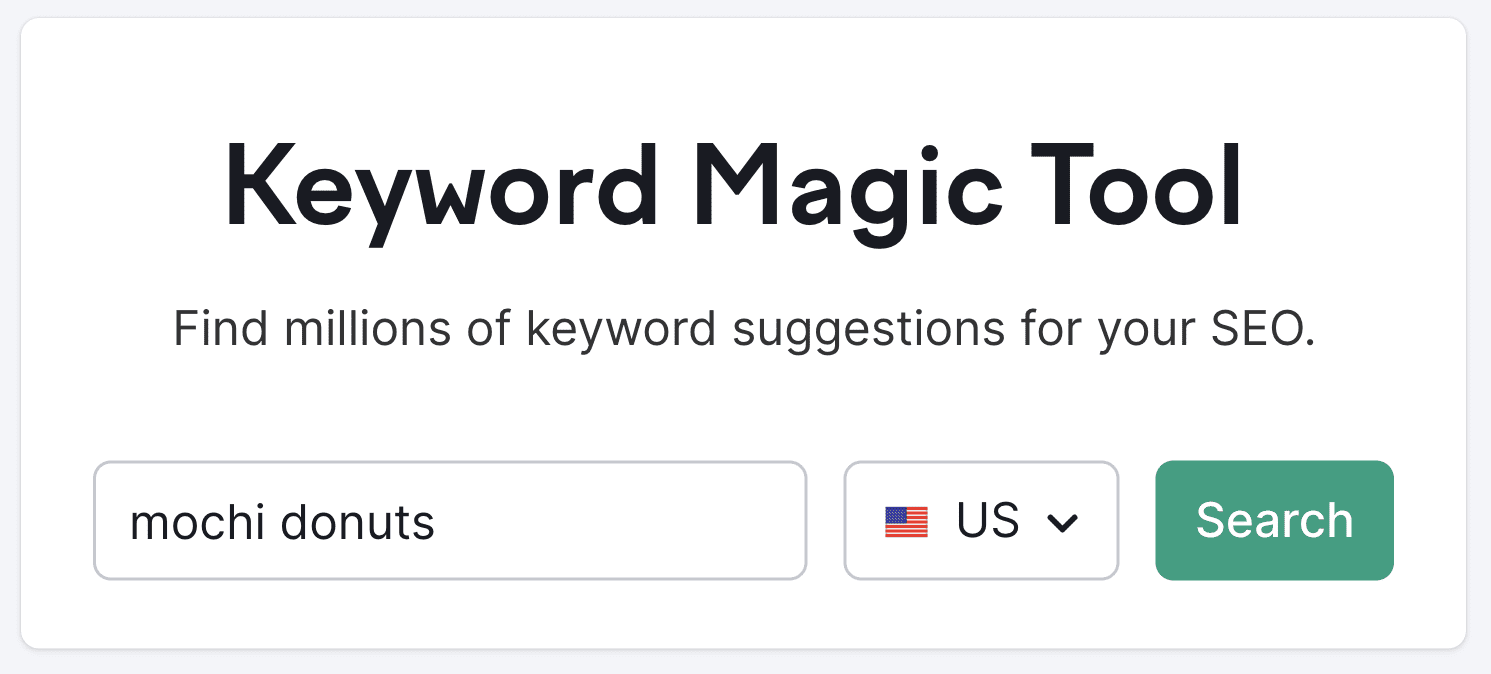 herramienta mágica de palabras clave semrush