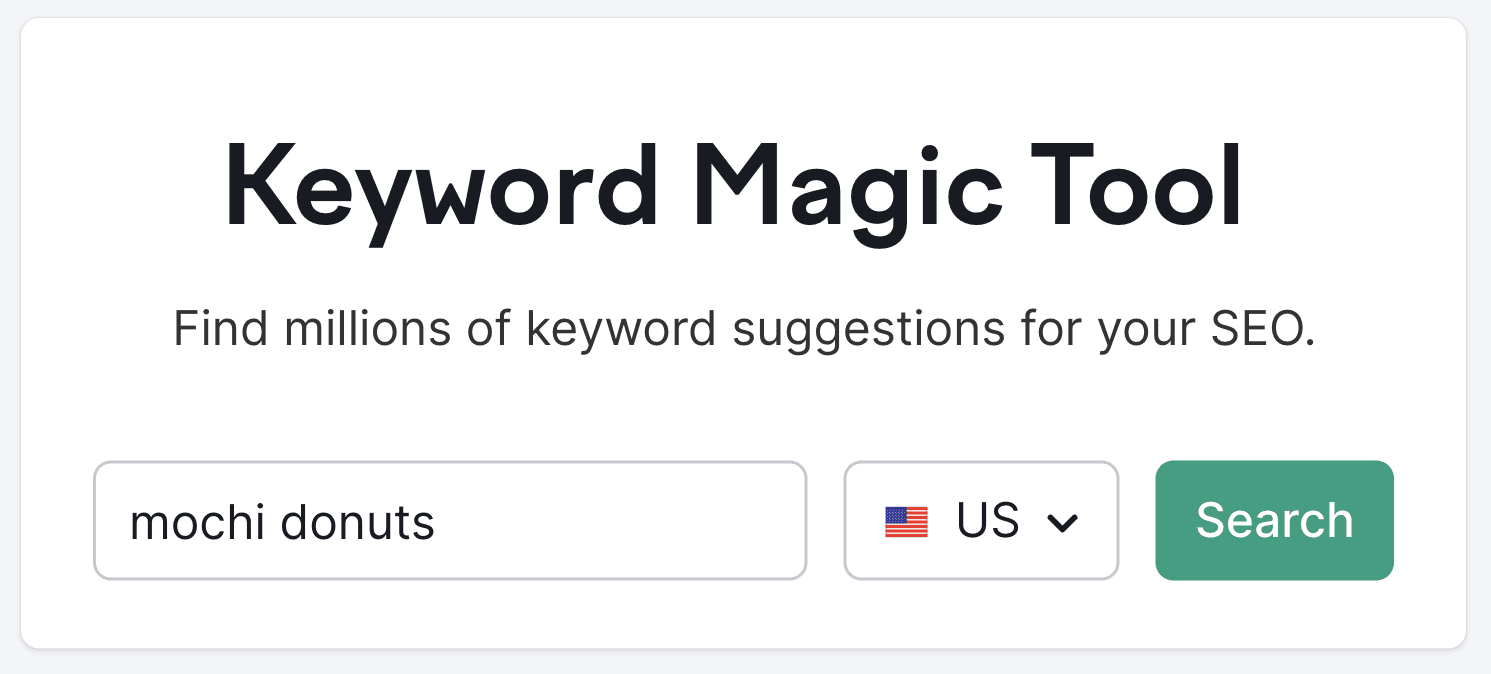 semrush keyword magic tool