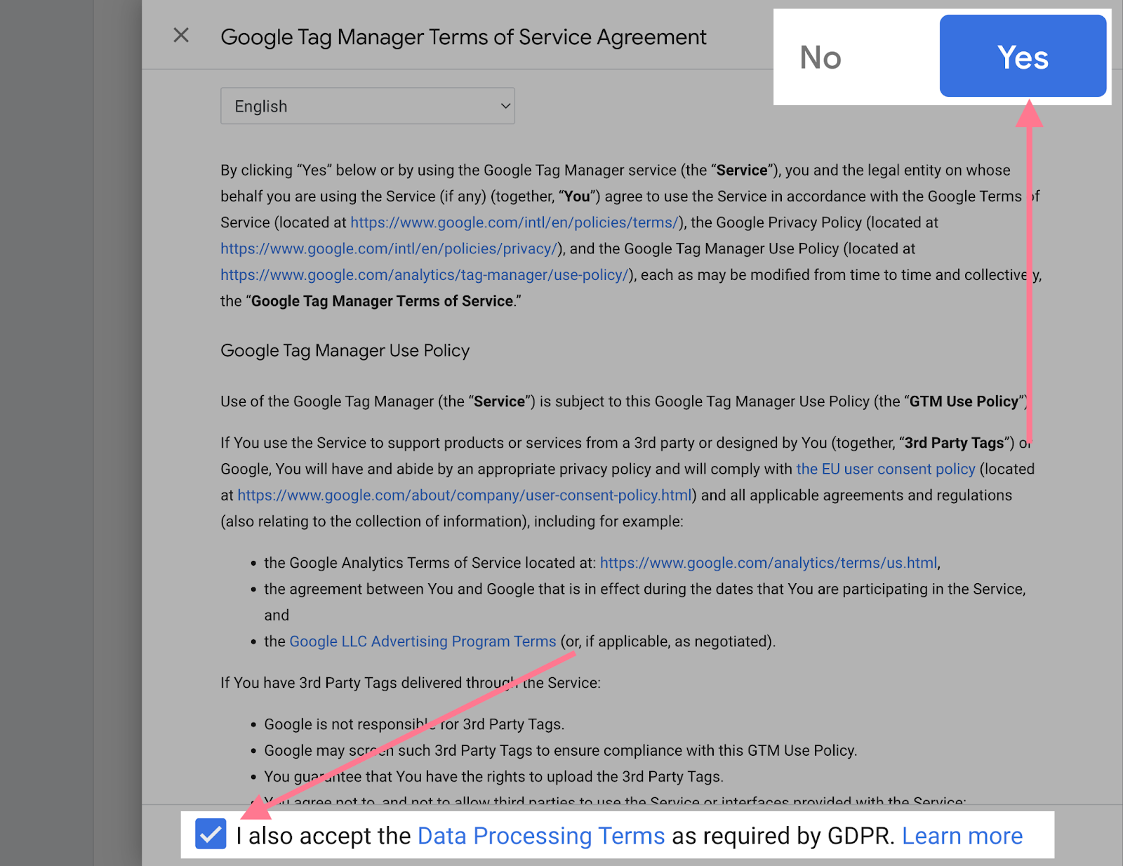 Nastavitve Google Tag Manager