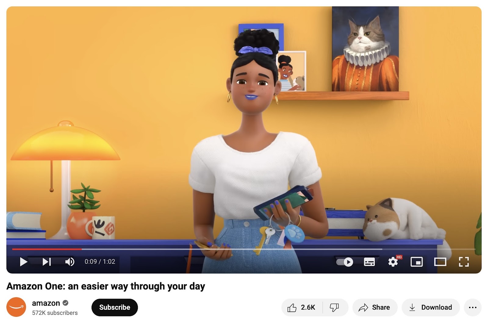 Amazon One's animated video connected  an easier mode   to get   done  your day