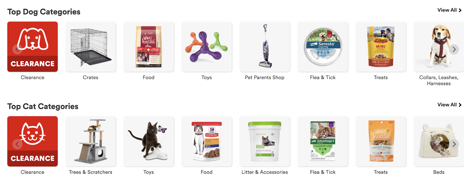 Top categories spot merchandise categories for illustration crates, toys, treats, and more.