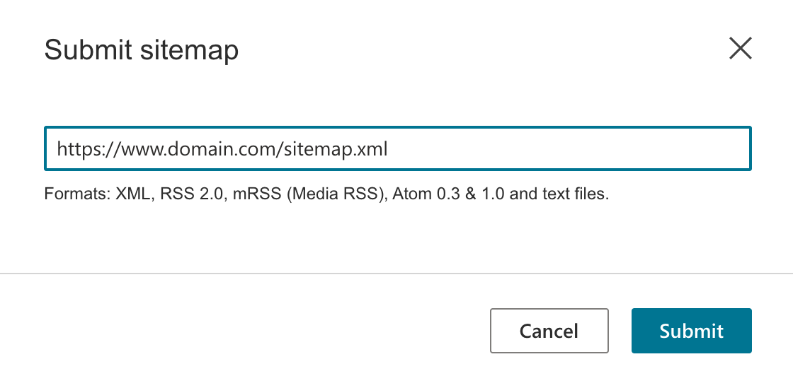 Bing submeter sitemap