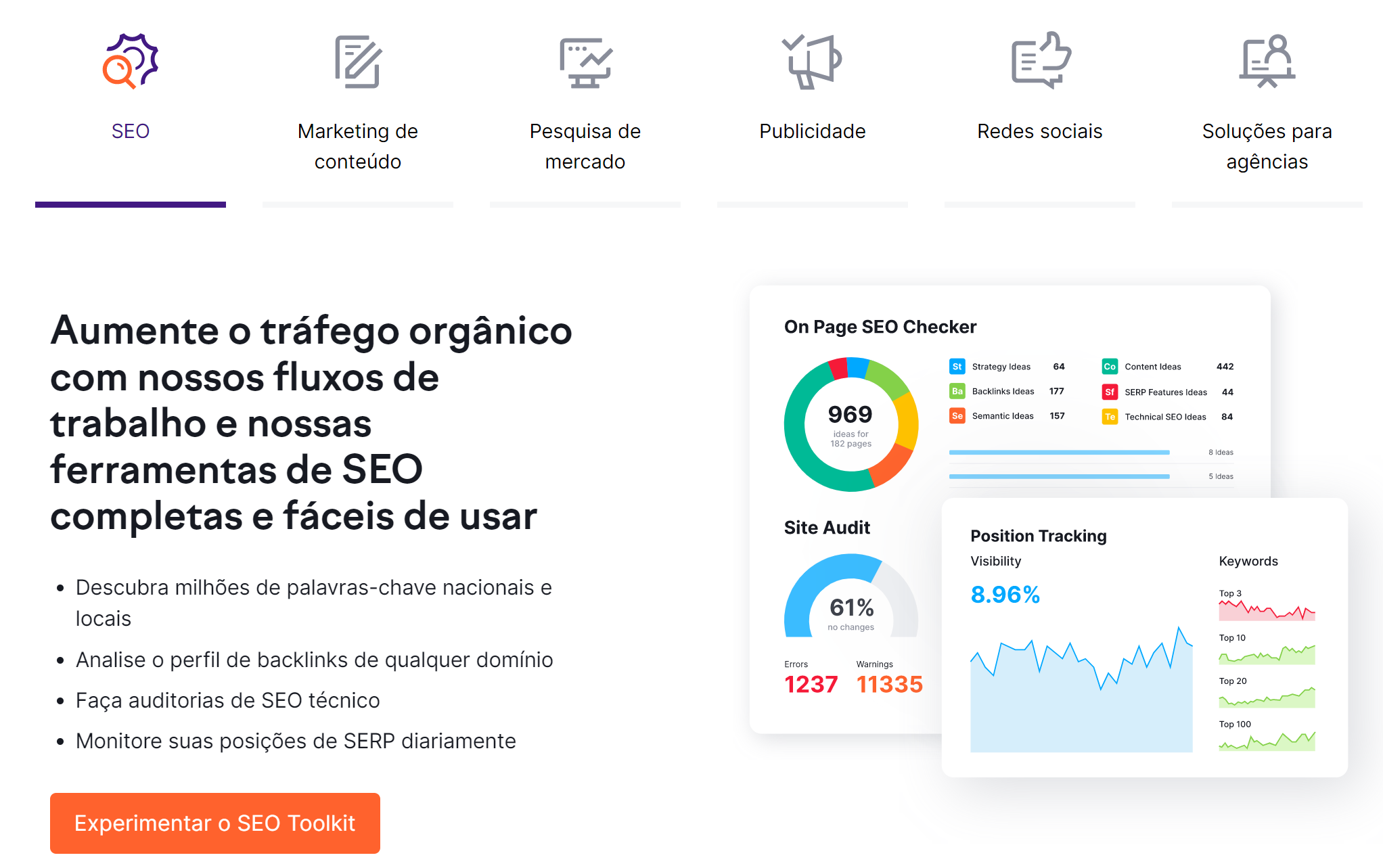 14 melhores alternativas do Google Analytics para 2023 1 semrush é alternativa do google analytics