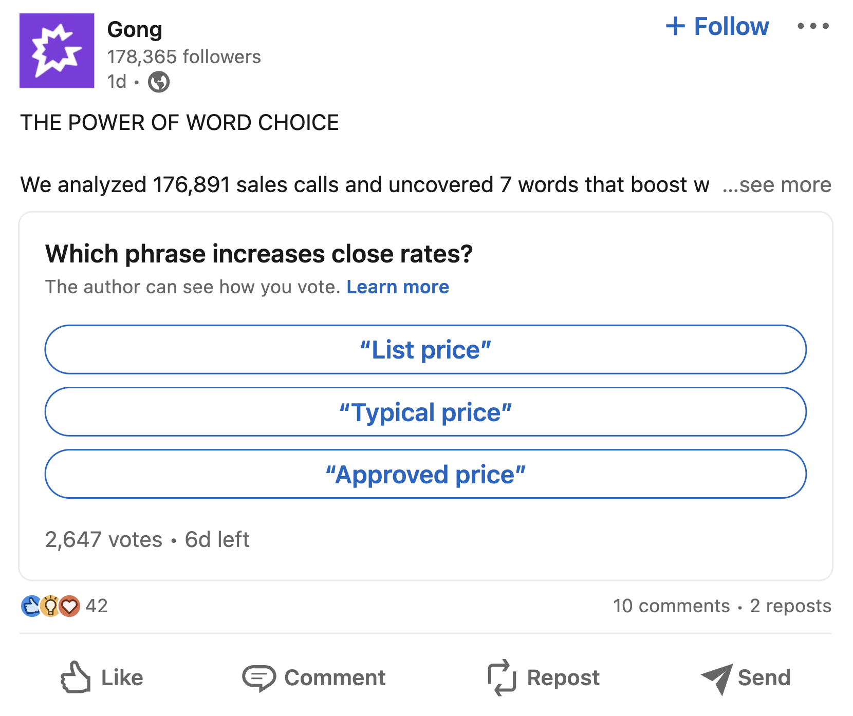 engaging content from gong