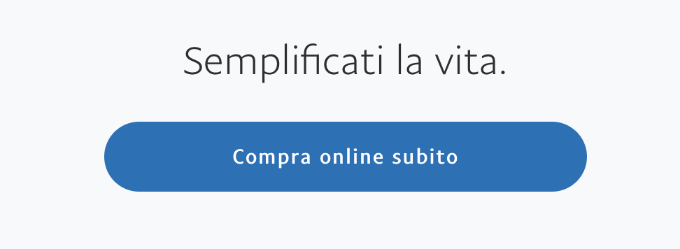 Microcopy CTA dal sito Paypal