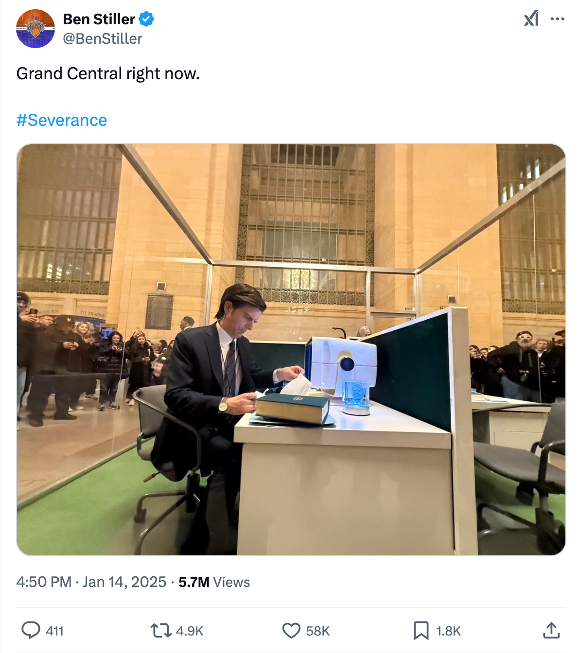 14 Best Social Media Campaigns to Inspire You in 2025 7 An X post shares an photo of the pop-up stunt with the show's hashtag as part of the new season's social media campaign.