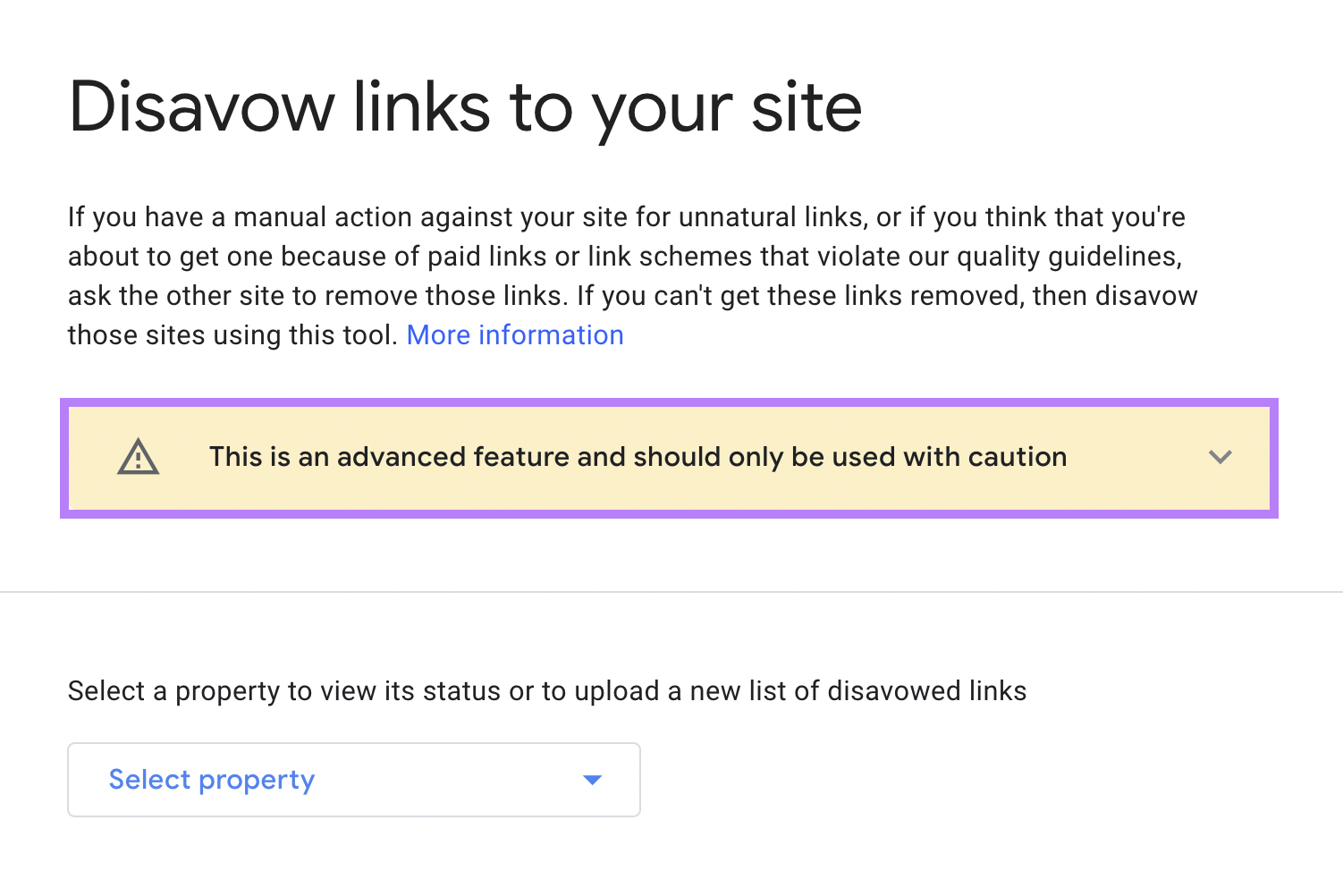 Google's guidance connected  disavowing links to your site