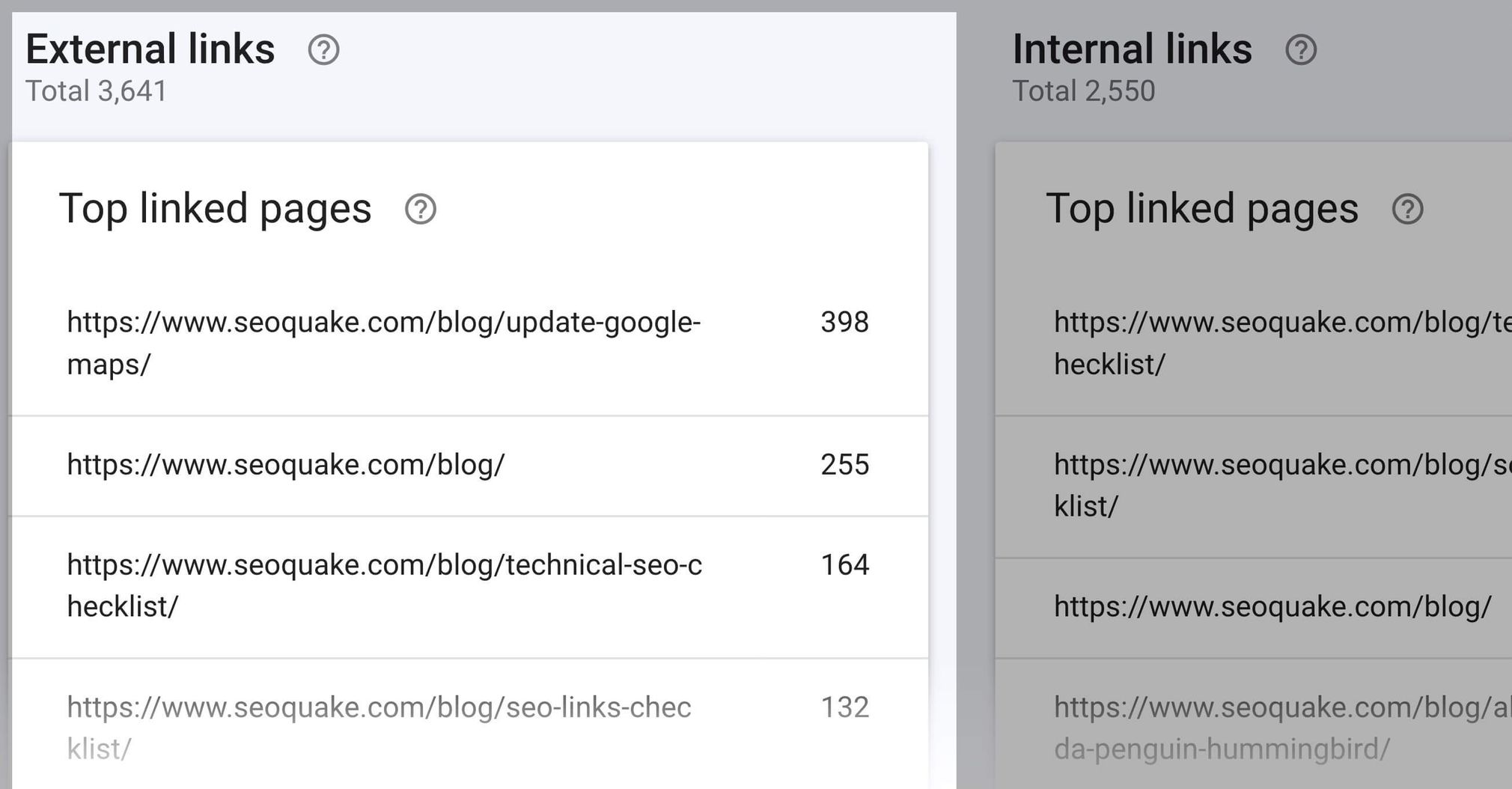 Report Link esterni su Search Console di Google