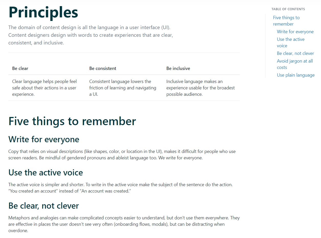 content style guide example - Zendesk