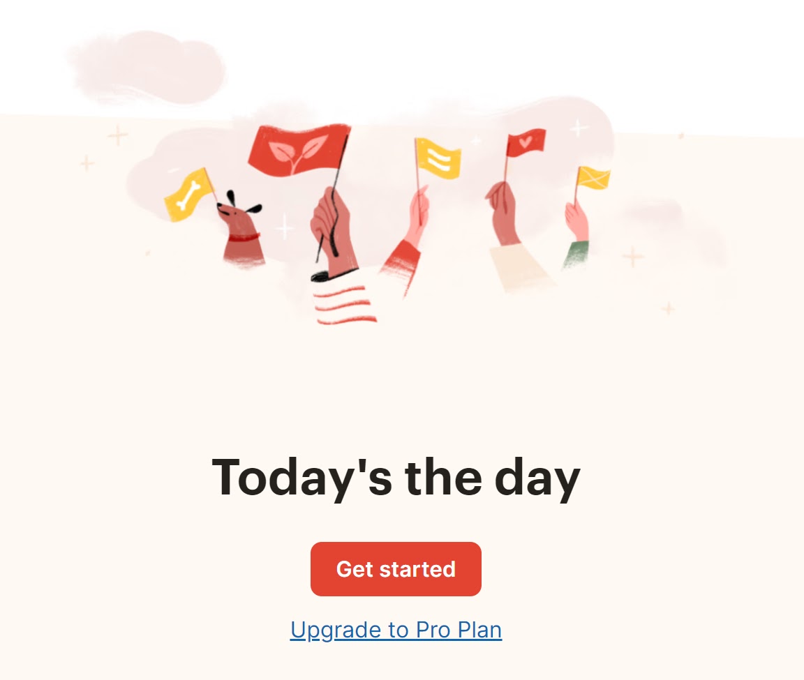 Todoist's "Upgrade to Pro Plan" CTA