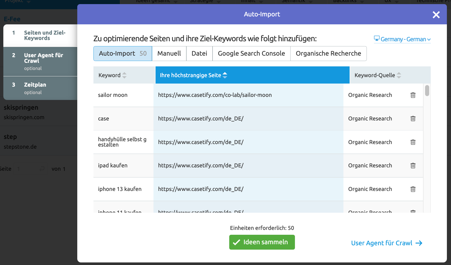 Semruch On Page SEO Checker Einrichtung