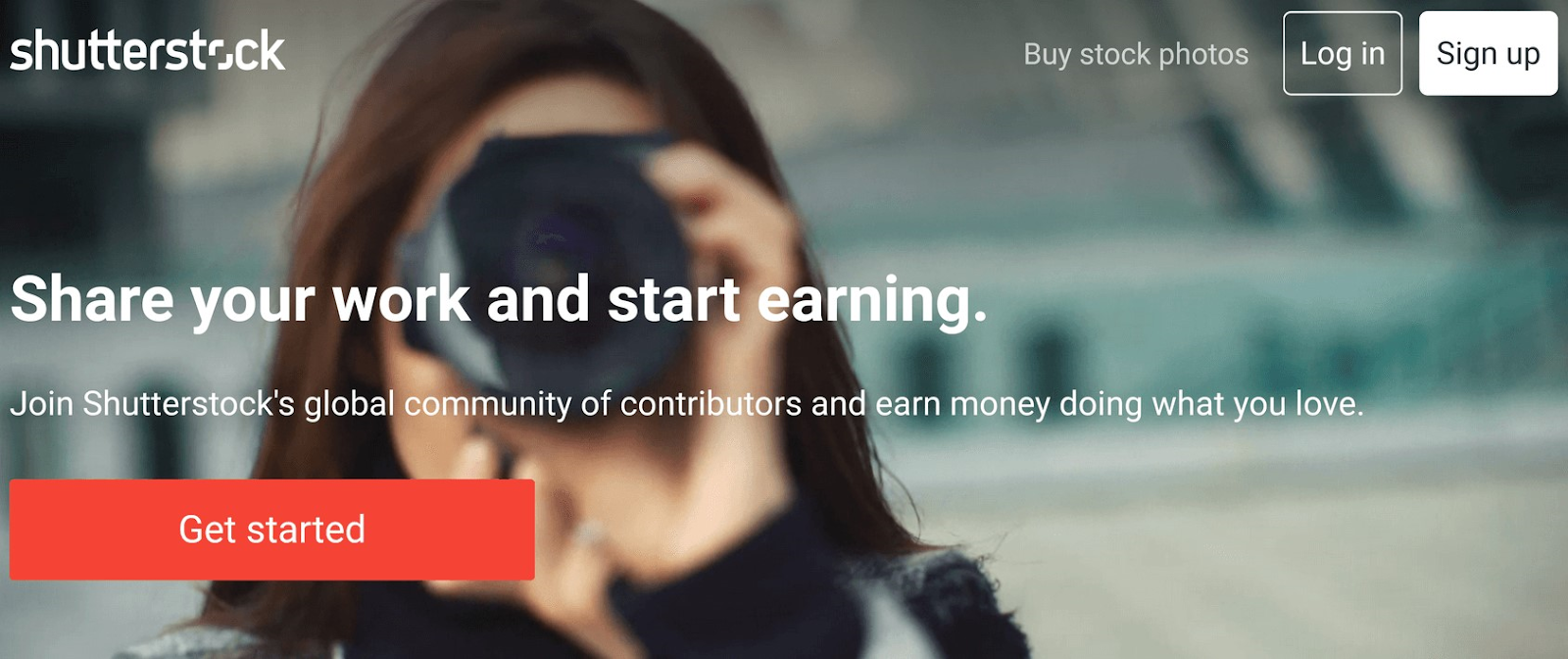 Shutterstock homepage