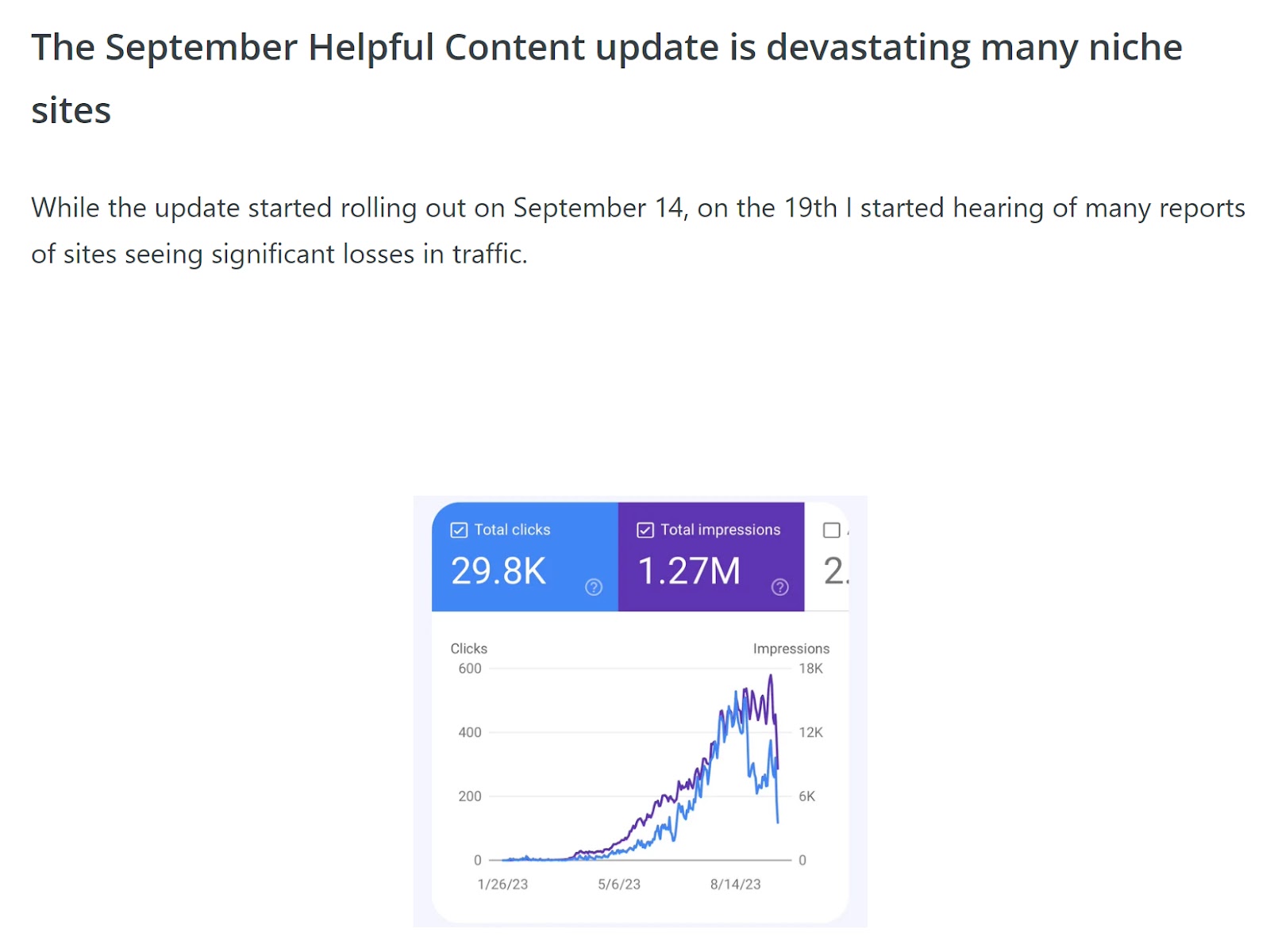 Search News You Can Use' section discussing a September Helpful Content update