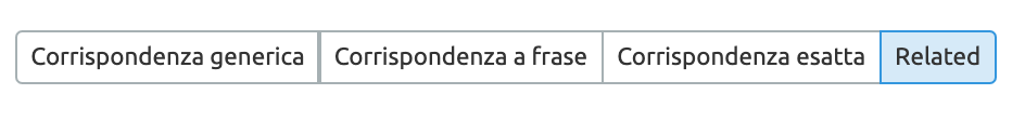 puoi scegliere la corrispondenza che preferisci per la tua keyword research