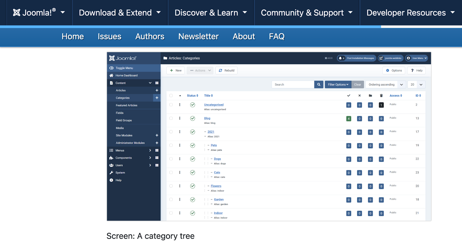 joomla blog manager   tool