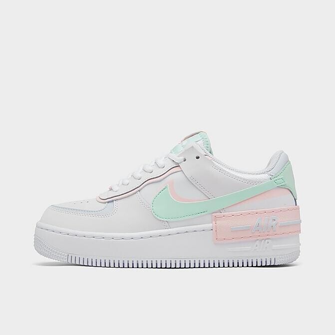 white Air Force 1 with pastel stripes