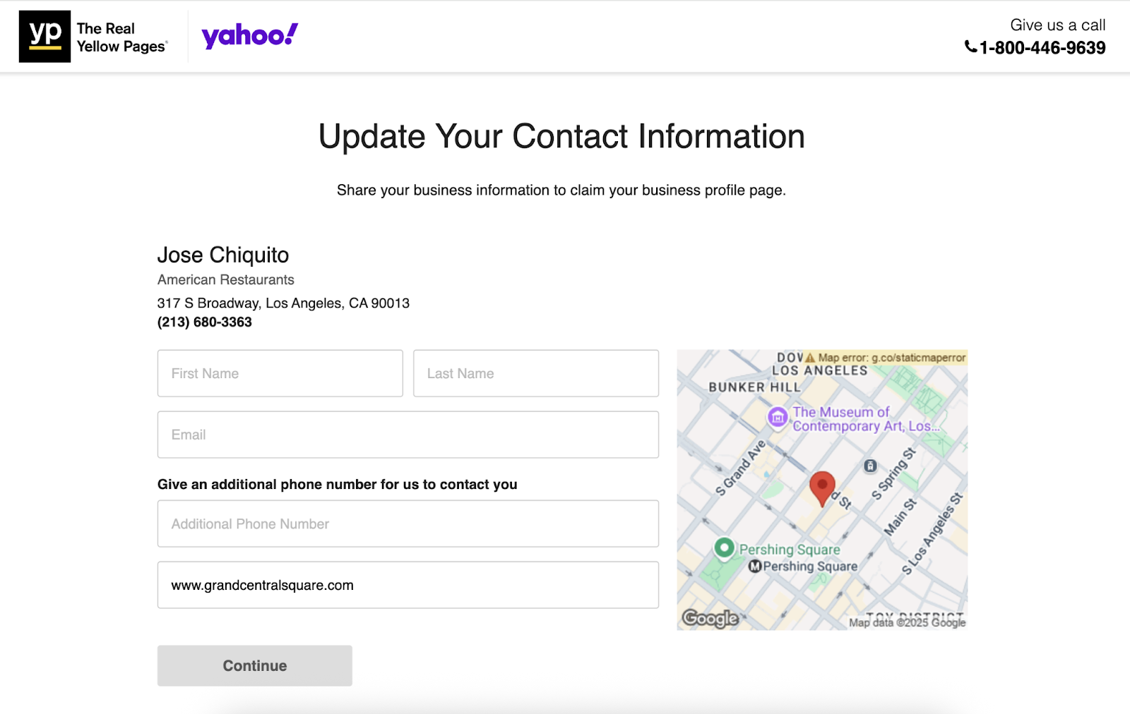 Page allows you to add more info.