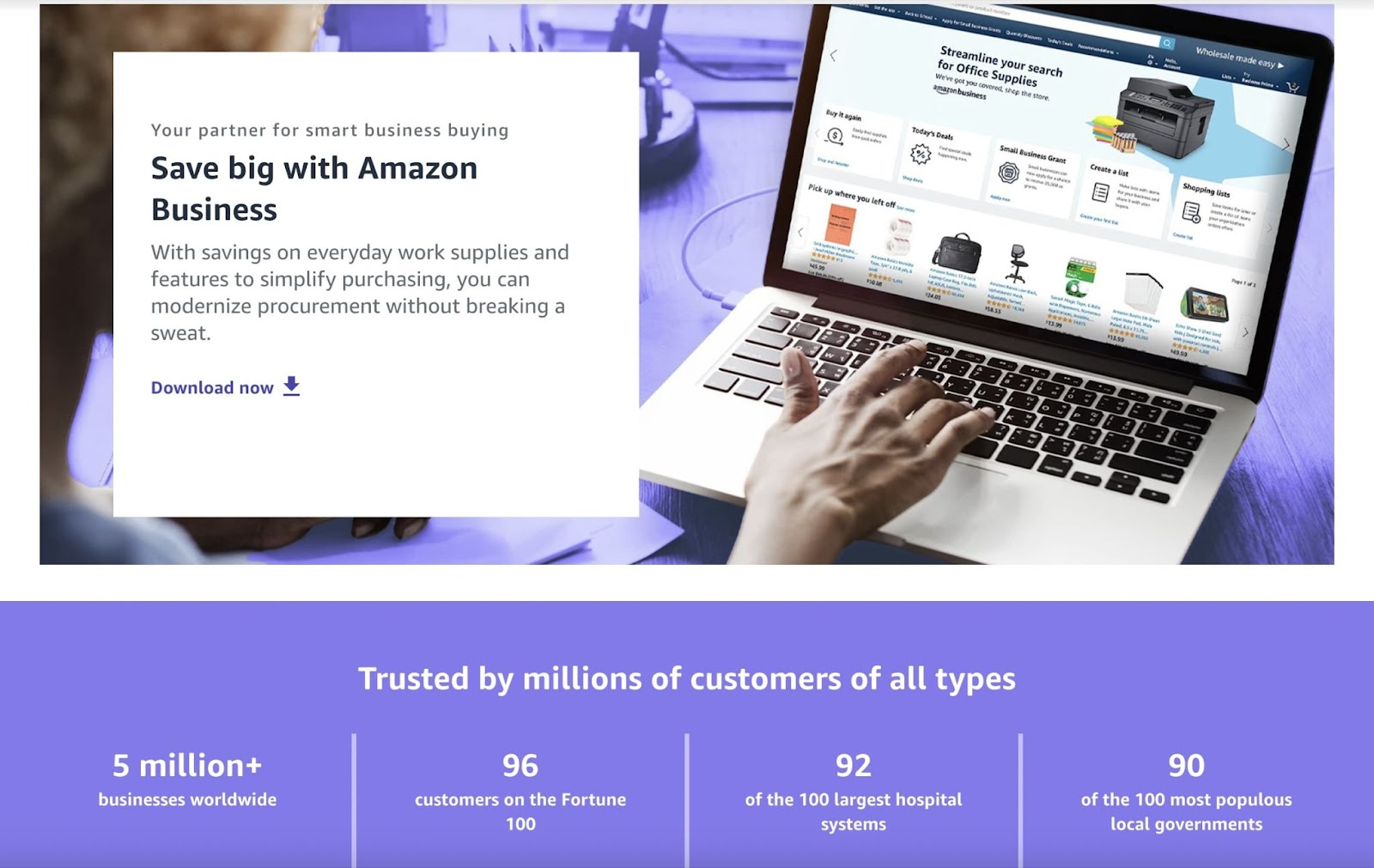 Amazon's ecommerce B2B website