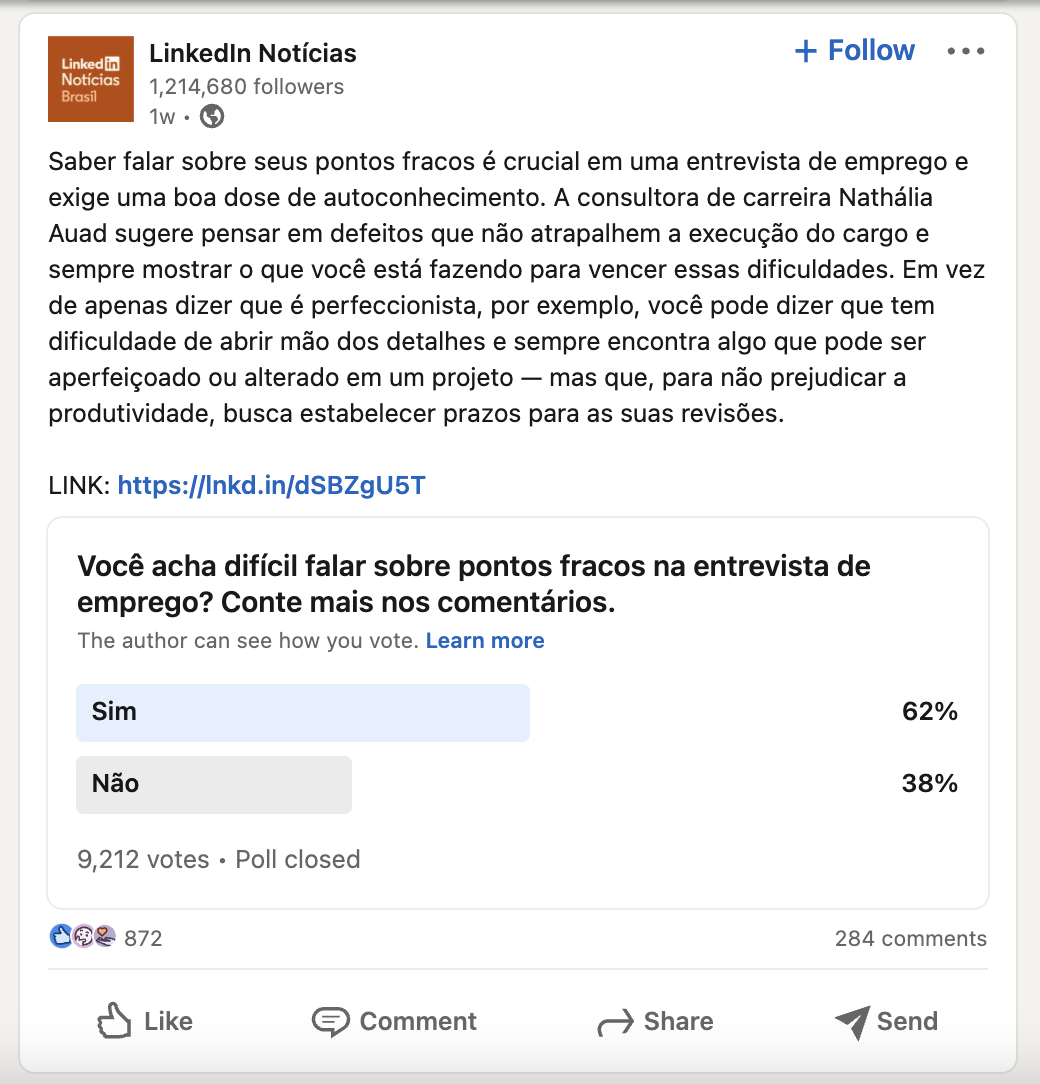 pesquisa de mercado - enquetes redes sociais