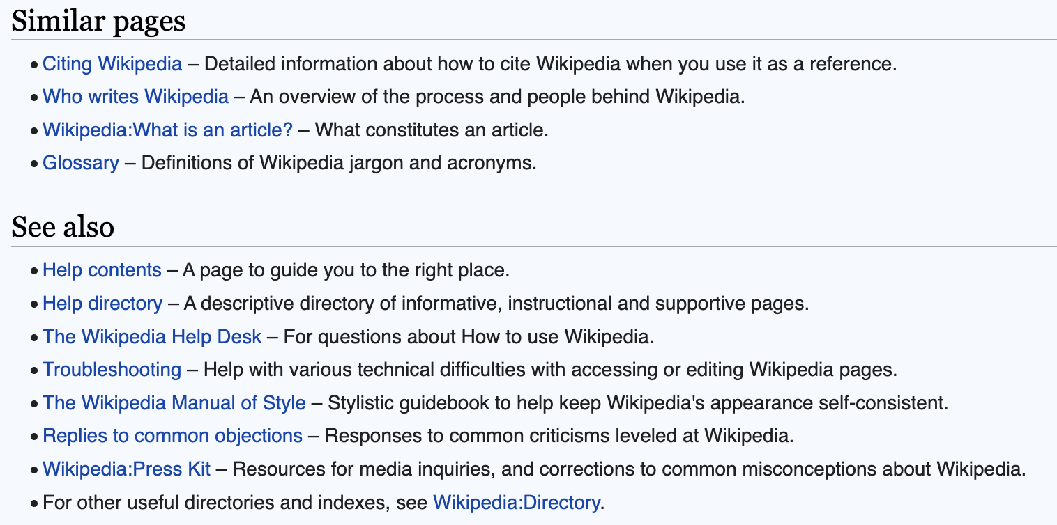 Wikipedia similar pages
