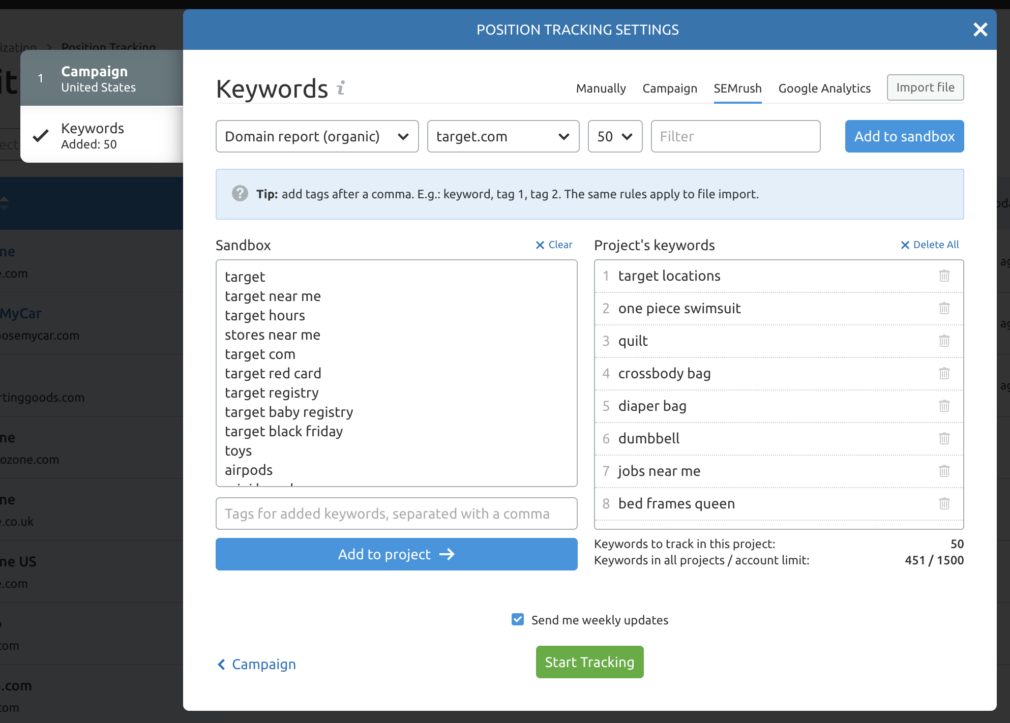 keyword position tracker