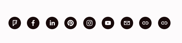 Image displaying different social media buttons.