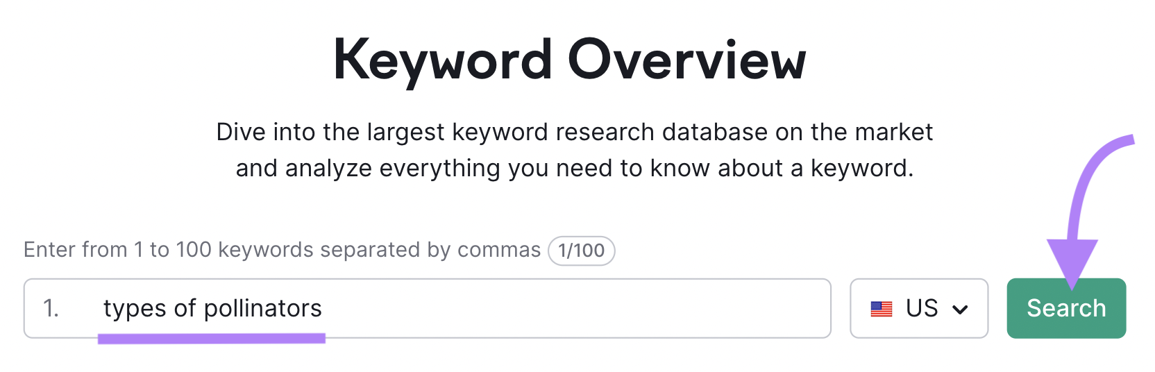 keyword overview tool sear،g types of pollinators