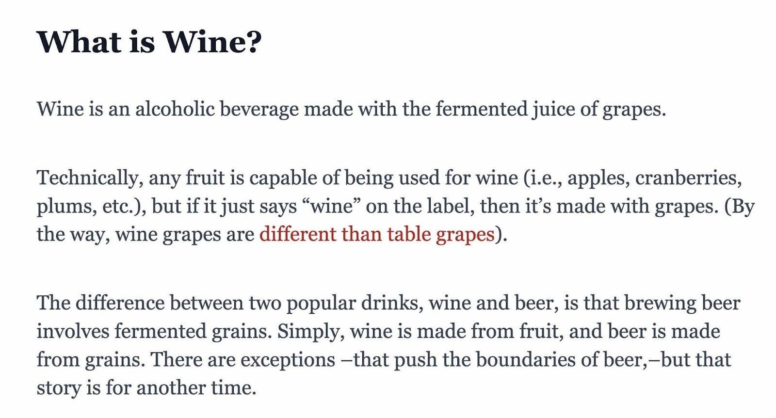 What is Wine?