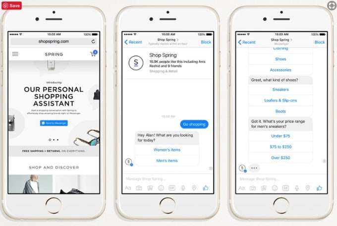 Les chatbots Messenger de Facebook