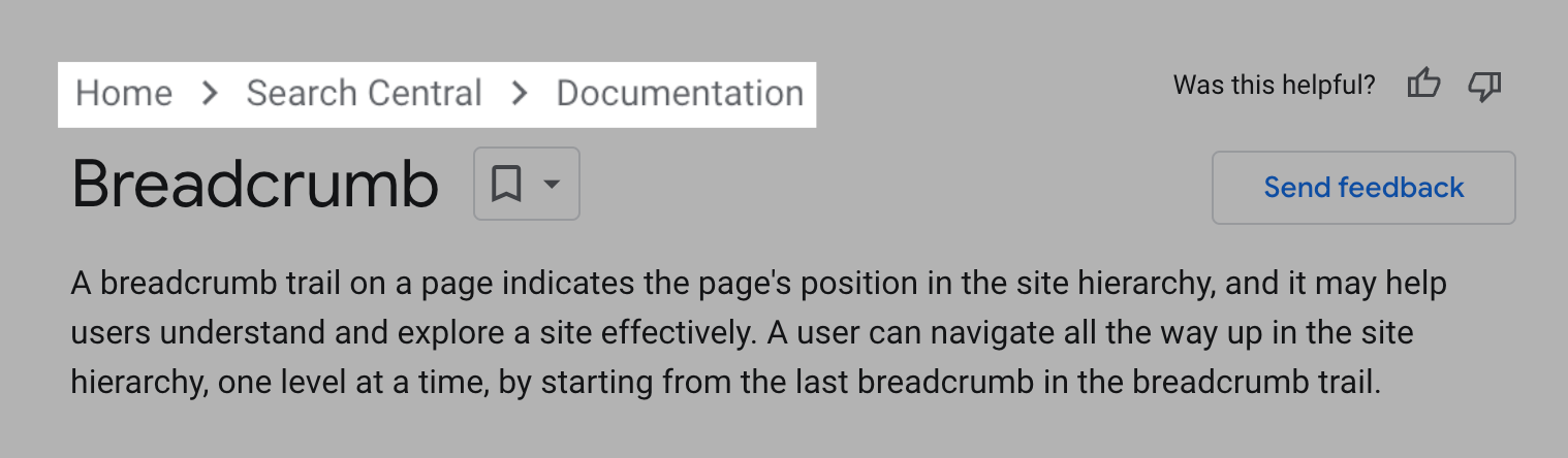 breadcrumbs example