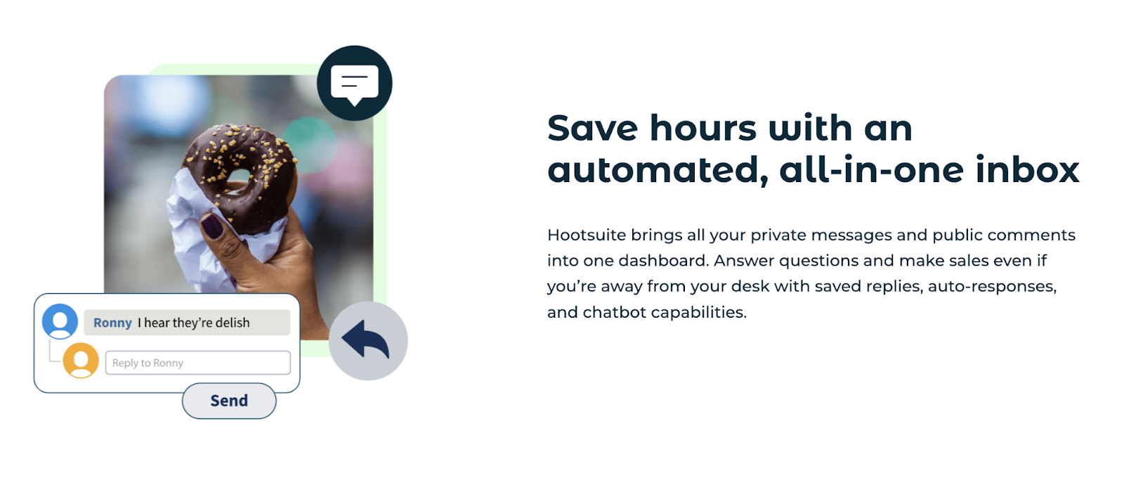 "Save hours with an automated, all-in-one inbox" Hootsuite
