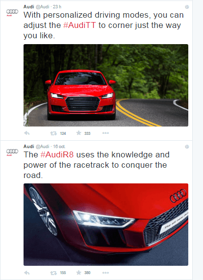 Cómo crear un hashtag-Twitter Audi