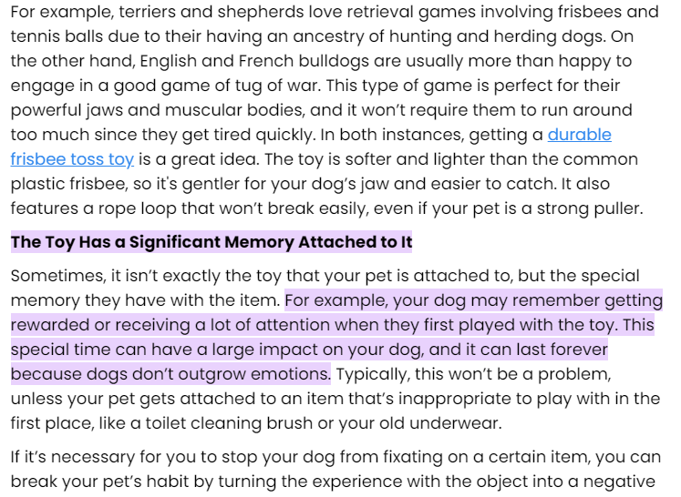 PrideBites’ article section "The toy has a significant memory attached to it"
