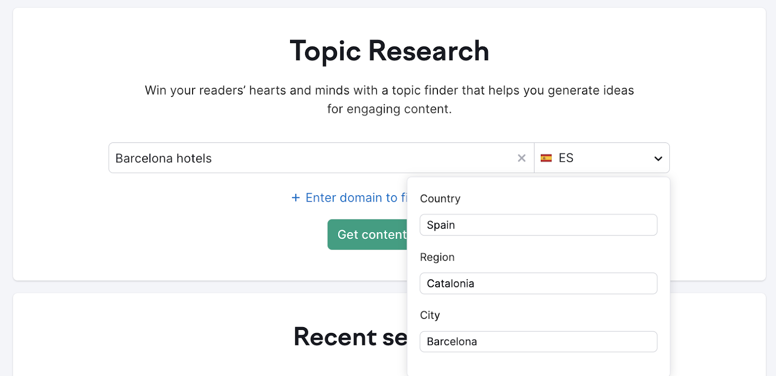 Topic Research tool