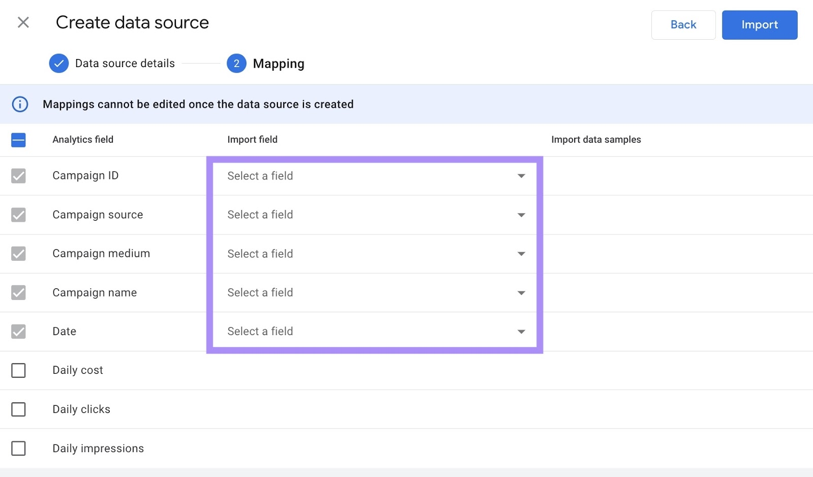 A Complete Step-by-Step Guide (2025) 73 Mapping manual data sources window in GA4