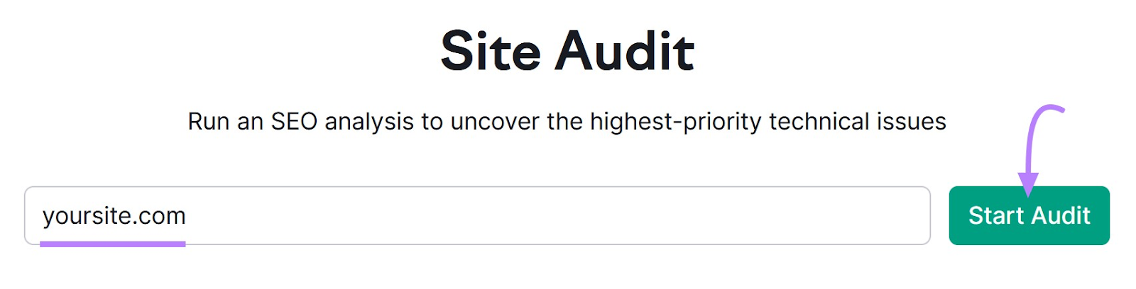 Semrush’s Site Audit tool