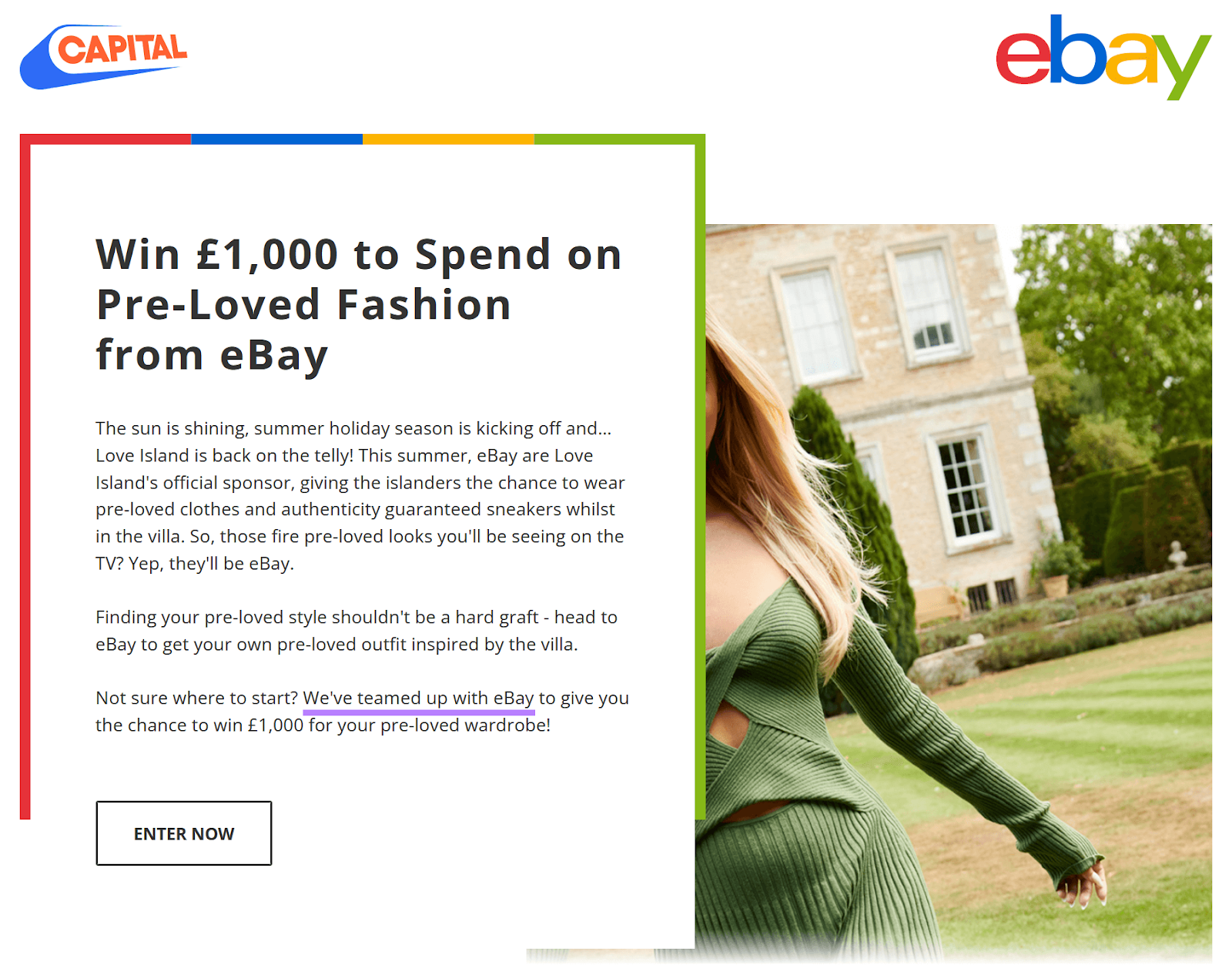 Capital FM ،sted a compe،ion for Ebay: