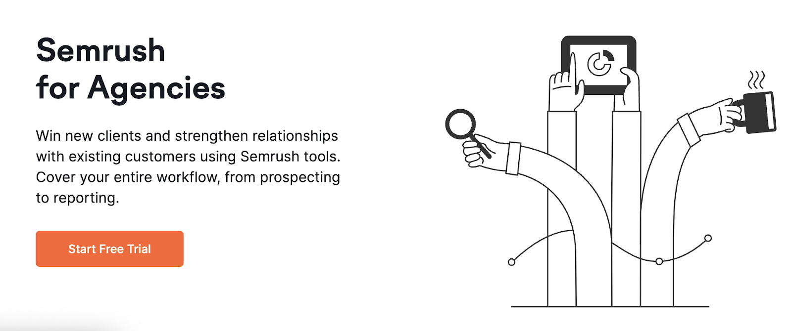 Semrush for Agencies landing page