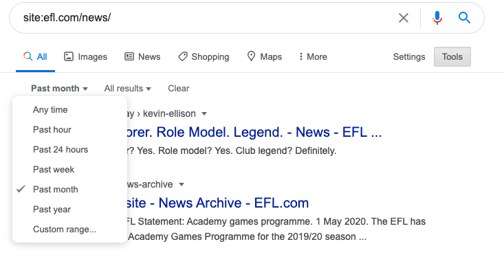 दिखा रहा है कि Google पर दिनांक श्रेणियों का चयन कैसे करें