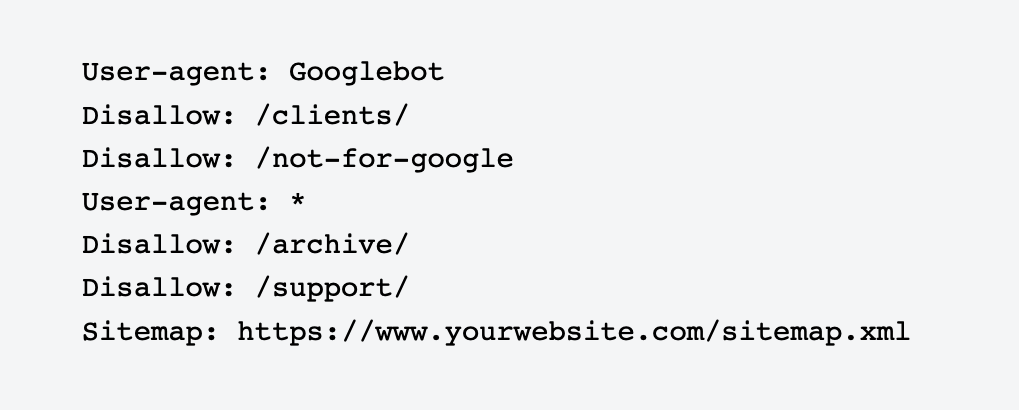 Um arquivo robots.txt simples