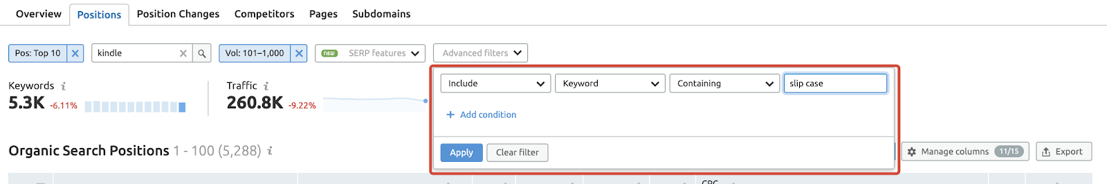 Finding ranges of keyword difficulty and volume